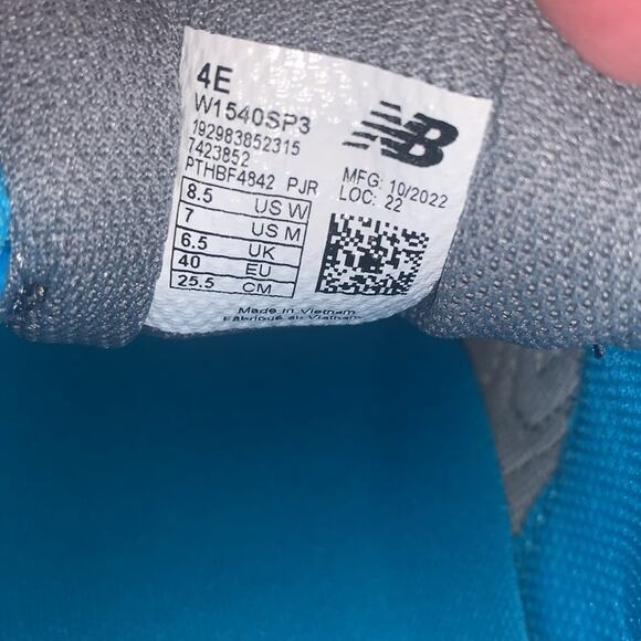 NEW BALANCE Women’s 1540v3 Running Shoes. Grey and Blue.‎ 8.5 4E (XX Wide). - Picture 8 of 16